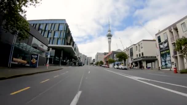 Záběry Urbanistického Města Krásného Aucklandu Silnice — Stock video