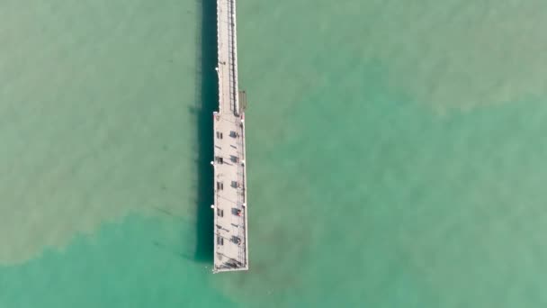 Aerial Footage Beautiful Forte Dei Marmi Pier — Stock Video