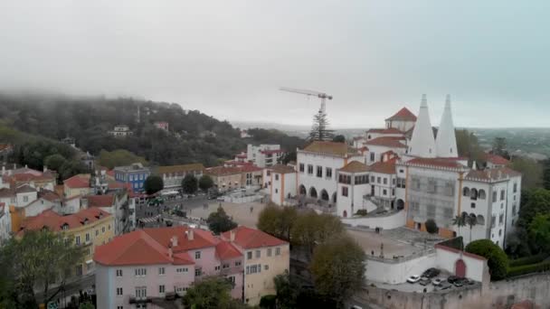 Imágenes Escénicas Hermosa Ciudad Vieja Sintra — Vídeo de stock