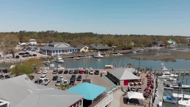 Imagens Aéreas Pequeno Porto Panorâmico Georgetown — Vídeo de Stock