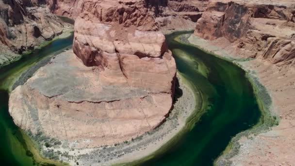 Images Aériennes Pittoresques Paisible Canyon Fer Cheval — Video