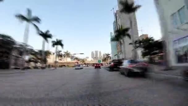 Escenas Urbanas Hermosa Ciudad Del Centro Miami — Vídeo de stock