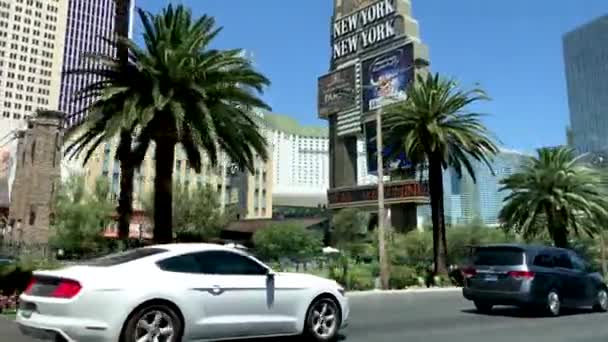 Beelden Van Las Vegas Stad Zonnige Dag — Stockvideo