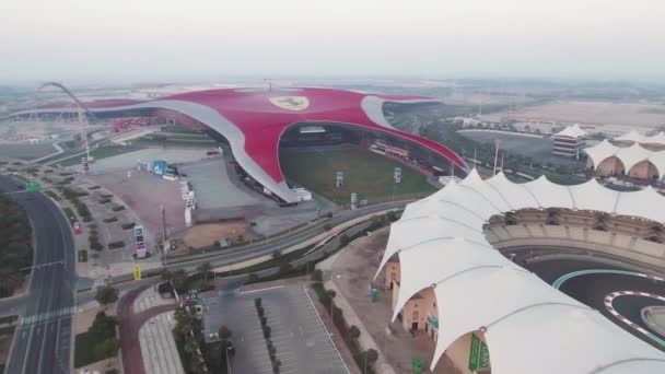 Rekaman Udara Dari Sirkuit Yas Marina Abu Dhabi Uea — Stok Video