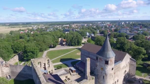 Haapsalu Estonya Avrupa Nın Antik Mimari — Stok video