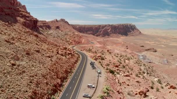 Scenic Footage Van Great Canyon Zonnige Dag — Stockvideo