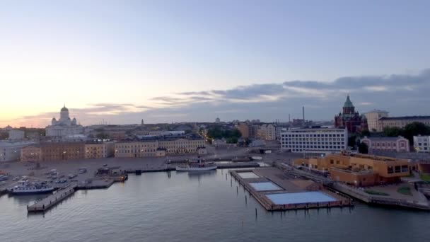 Beautiful Aerial Footage Helsinki Finland — Stock Video