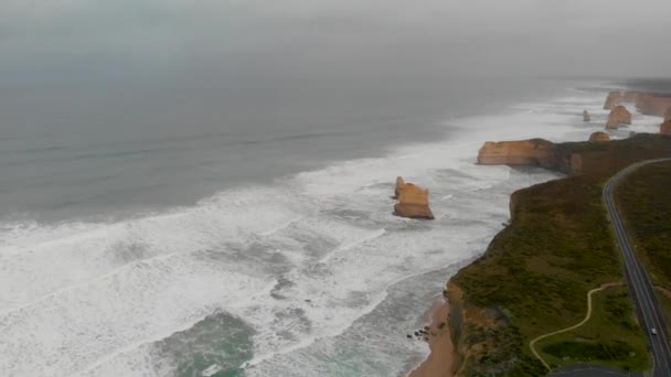 Imágenes Tranquilas Hermosa Costa Rocosa Del Mar Concepto Vacaciones Verano — Vídeos de Stock