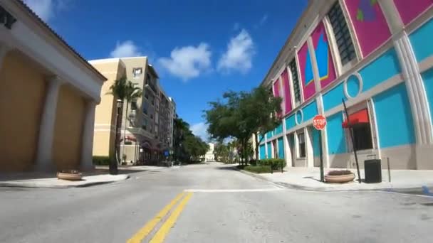 Imágenes Palm Beach Road Día Soleado — Vídeo de stock