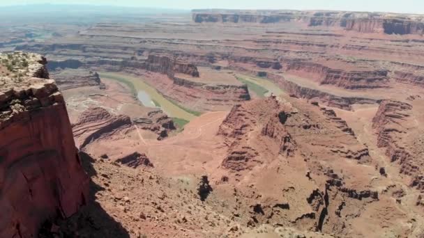Scenic Footage Van Dead Horse Mountain Van Great Canyon Zonnige — Stockvideo
