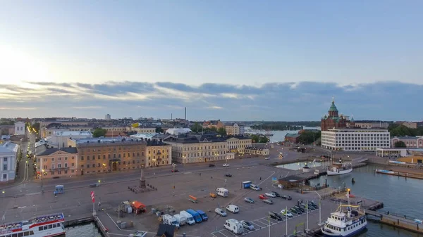 Helsinki Finnland Juli 2017 Luftaufnahme Der Skyline Der Stadt Der — Stockfoto