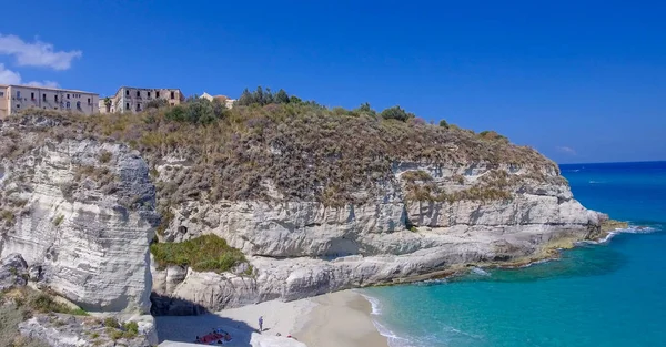 Luchtfoto Van Tropea Coasline Calabrië Italië — Stockfoto