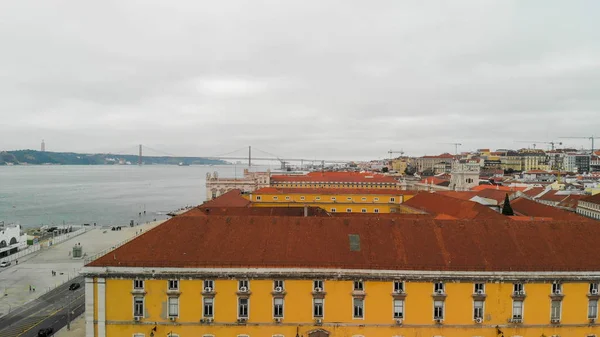 Εναέρια Άποψη Της Λισαβόνας Στον Ορίζοντα Πορτογαλία — Φωτογραφία Αρχείου