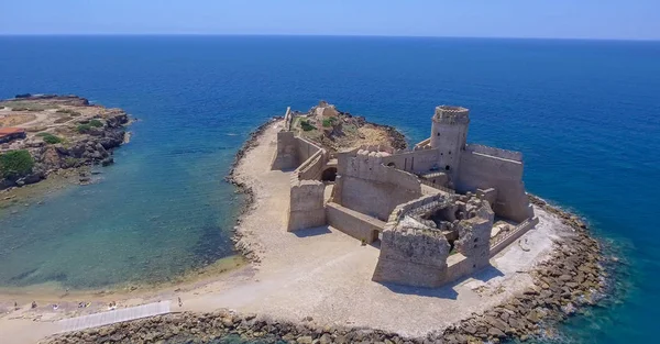 Aerial View Aragonese Fortress Calabria Italy — Stock Photo, Image