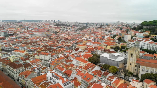 Sonbaharda Portekiz Lizbon Havadan Görünümü — Stok fotoğraf