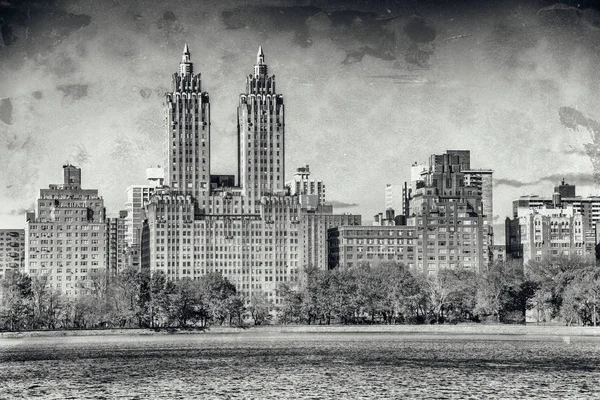 Buildings Central Park West Sunny Winter Morning New York City — Stock Photo, Image