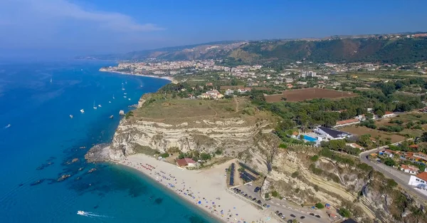 Tropea Coast Italien Luftaufnahme Sommer — Stockfoto