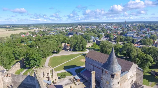 Burg Haapsalu Estland Luftaufnahme Des Berühmten Stadtschlosses — Stockfoto