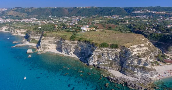 Costa Tropea Itália Vista Aérea Verão — Fotografia de Stock