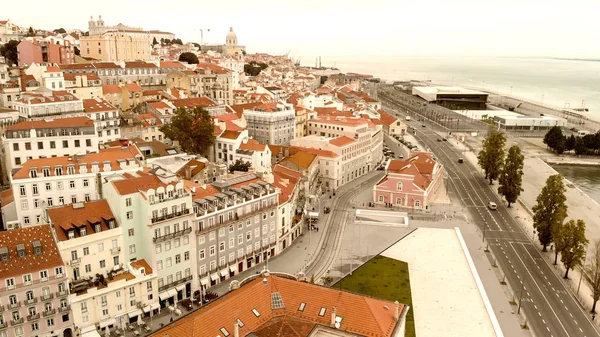 Vista Aérea Del Horizonte Lisboa Portugal —  Fotos de Stock