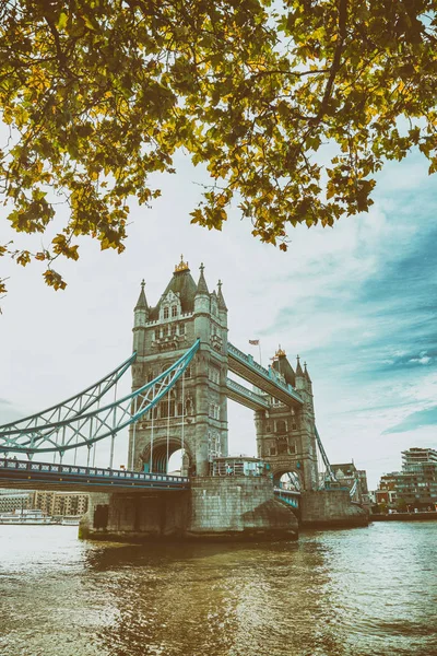 Tamigi Tower Bridge Una Giornata Autunnale Londra — Foto Stock