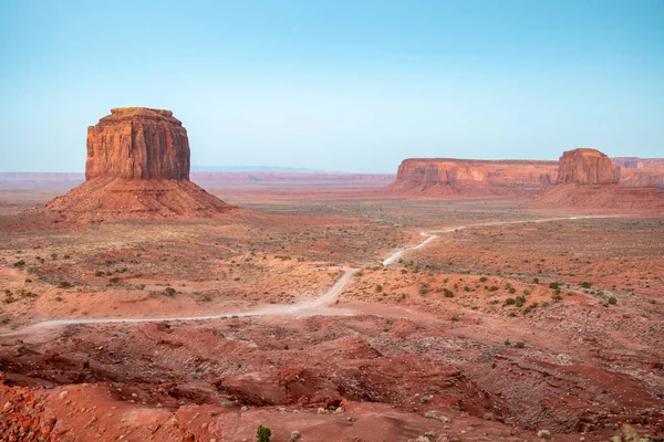 Fantastiska Landskap Monument Valley Solig Sommar Solnedgång Arizona Usa — Stockfoto