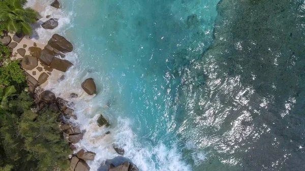 Vista Aerea Incredibile Spiaggia Tropicale — Foto Stock