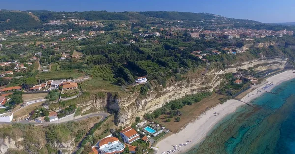 Vue Aérienne Littoral Tropea Calabre Italie — Photo