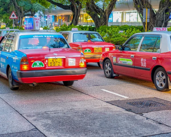 Hong Kong Maja 2014 Ruchu Miejskim Taksówki Samochody Hong Kong — Zdjęcie stockowe