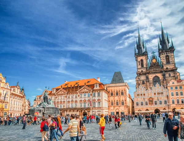 Prague République Tchèque Juillet 2011 Les Touristes Visitent Les Rues — Photo