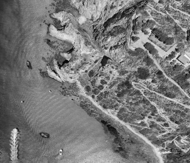 Okyanus, özgürlük kavramı hızlandırmak teknenin hava havai görünümü.