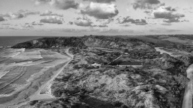 Snelling Beach, Kanguru Adası. Gün batımında güzel havadan görünümü.