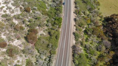 Kanguru Adası, Güney Avustralya güneşli bir günde, güzel yolu.