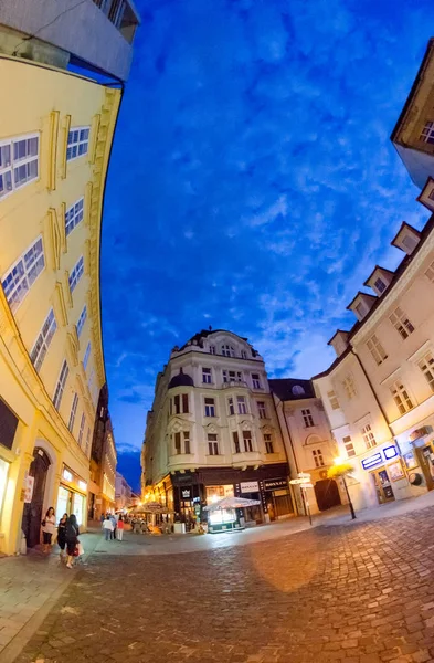 Prague Juillet 2011 Rues Ville Nuit Prague Attire Millions Touristes — Photo