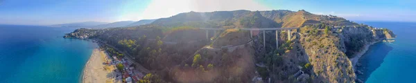 Вид Воздуха Итальянское Побережье Летний Сезон Калабрия Неба — стоковое фото