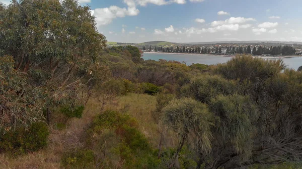 Ilha Granito Victor Harbor Vista Aérea Austrália Sul — Fotografia de Stock