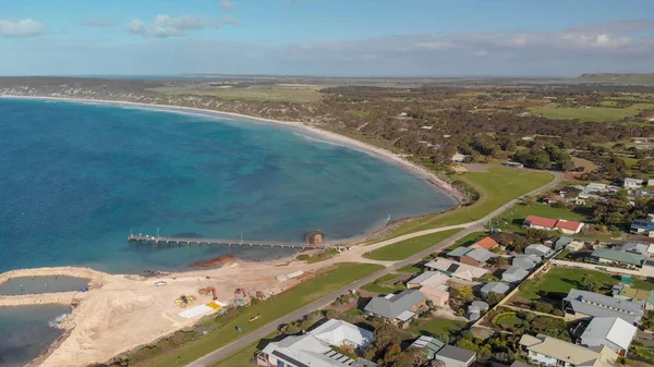 Emu Bay Coastline Aerial View Sunny Day Kangaroo Island Australia — Stock Photo, Image