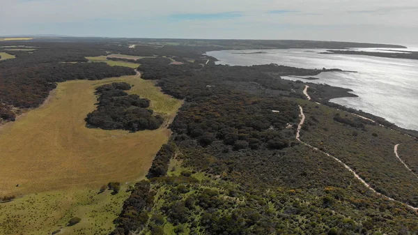 Widok Lotu Ptaka Kangaroo Island Piękny Kampanii Okolicy Prospect Hill — Zdjęcie stockowe