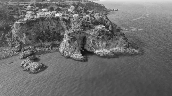 Caminia Λίντο Πανοραμική Αεροφωτογραφία Της Ακτής Καλαβρίας Στο Καλοκαίρι — Φωτογραφία Αρχείου
