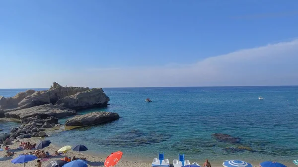 Yaz Sezonunda Gökten Talya Calabria Güzel Sahil Şeridi — Stok fotoğraf