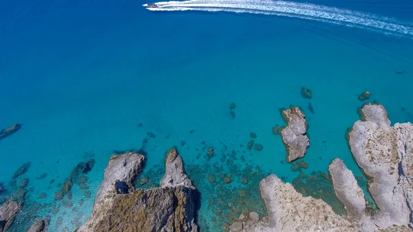 Kıyı Şeridi Yükü Havadan Görünümü Tatil Kavramı Yakınındaki Güzel Bir — Stok fotoğraf