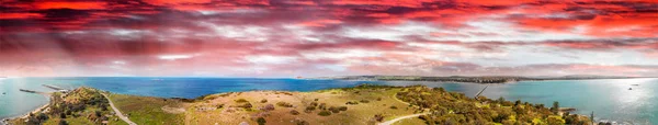 Vista Aérea Aérea Granite Island Victor Harbor Australia Meridional —  Fotos de Stock