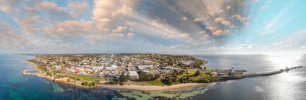 Kingscote Cityscape Coastline Aerial View Kangaroo Island South Australia — Stock Photo, Image