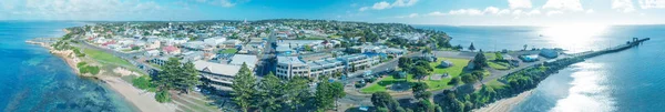 Воздушный Вид Город Кингскот Береговую Линию Остров Кангадо Южная Австралия — стоковое фото