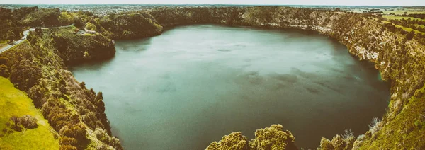 Vista Aérea Panorâmica Lago Azul Mount Gambier Austrália Sul — Fotografia de Stock