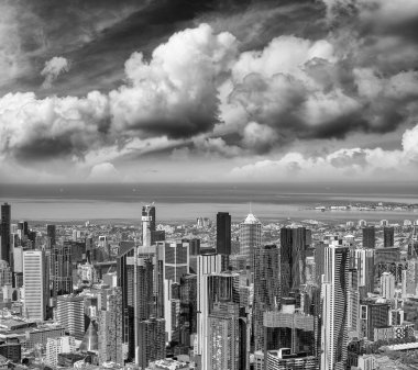 Melbourne Skyline helikopter havadan görünümü