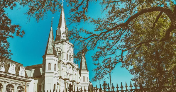 Jackson Square Zimie Nowy Orlean — Zdjęcie stockowe