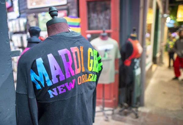 Camiseta Mardi Gras Por Noche Por Las Calles Ciudad Nueva —  Fotos de Stock