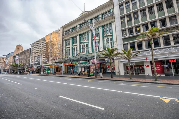 新西兰奥克兰-2018年8月26日: 皇后街建筑 — 图库照片