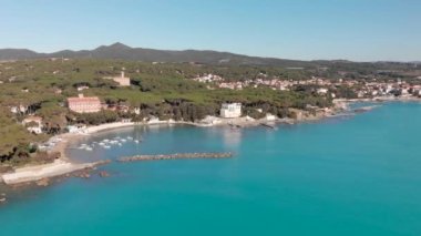 güzel deniz kıyısı, yaz tatili konsepti sakin görüntüleri